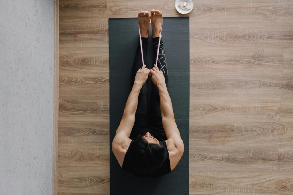 a young person practising calisthenics using bodyweight